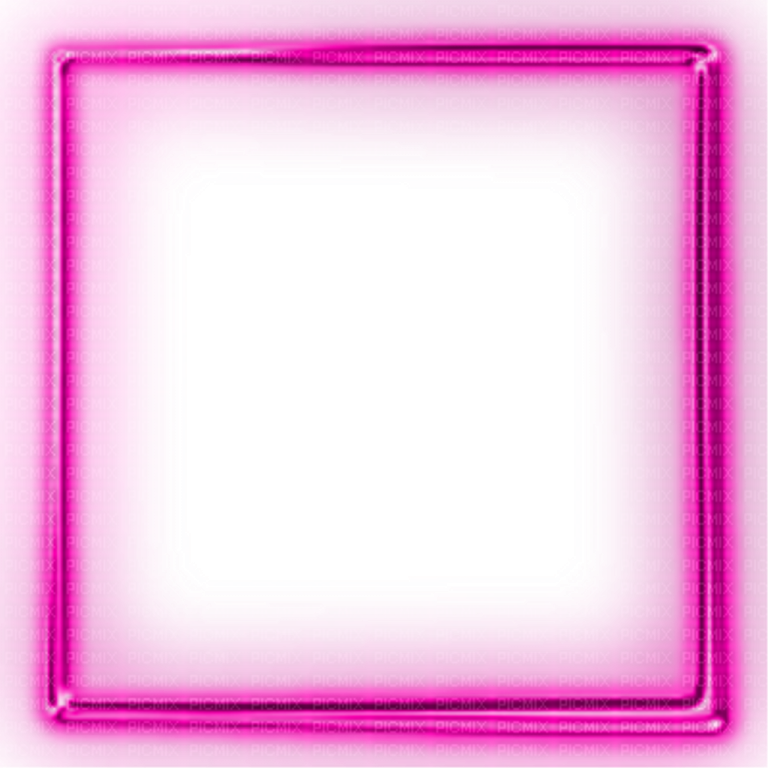 a pink square frame on a white background