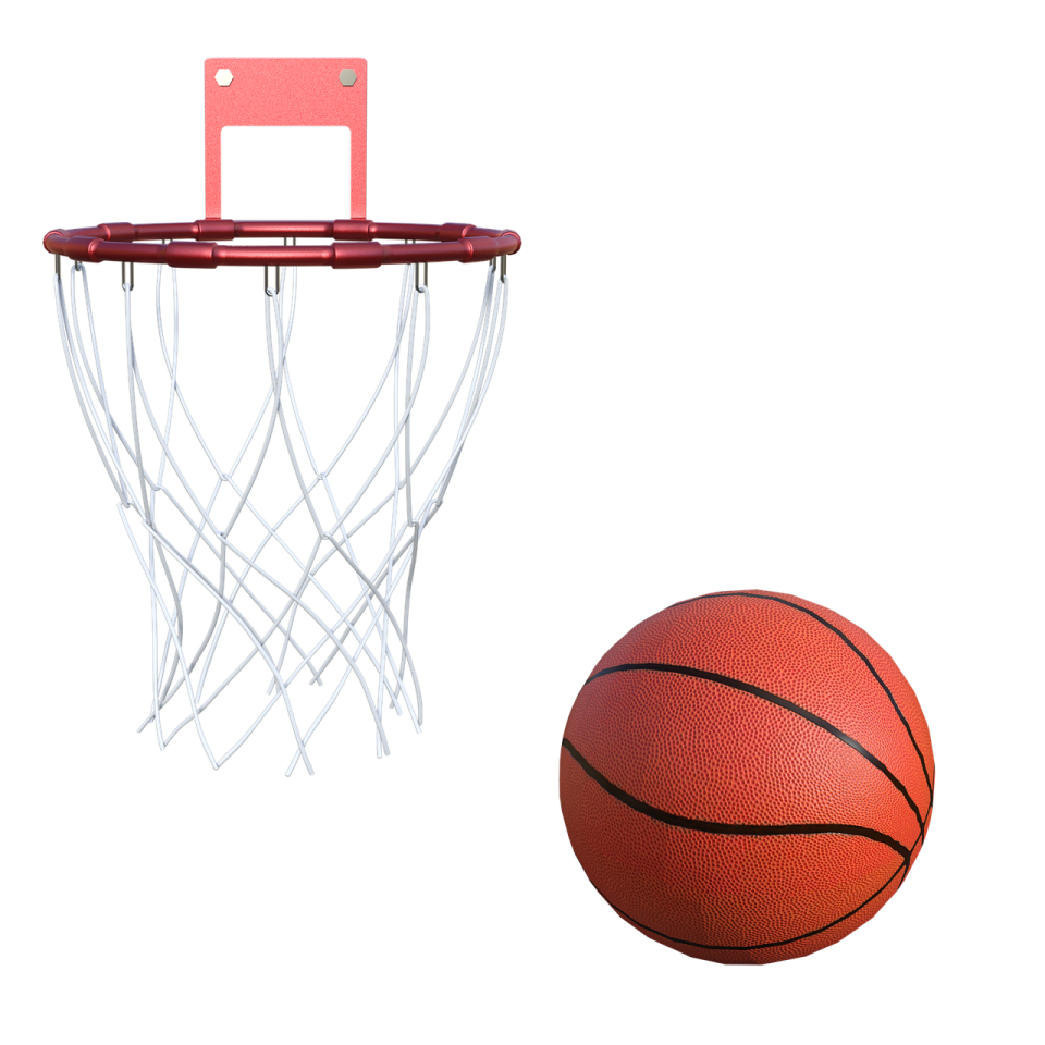an image of a basketball hoop and ball
