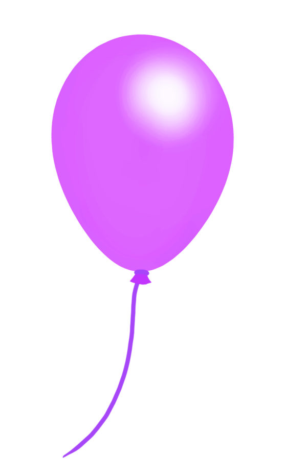 a purple balloon on a white background