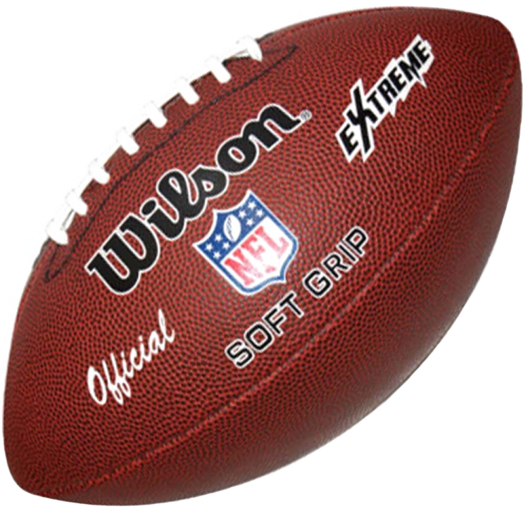 a football with the nfl logo on it