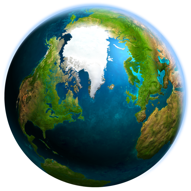 an image of the earth with a white background