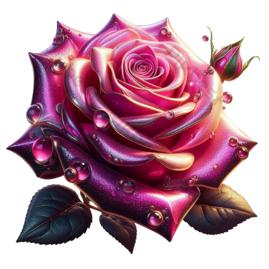 a pink rose on a white background