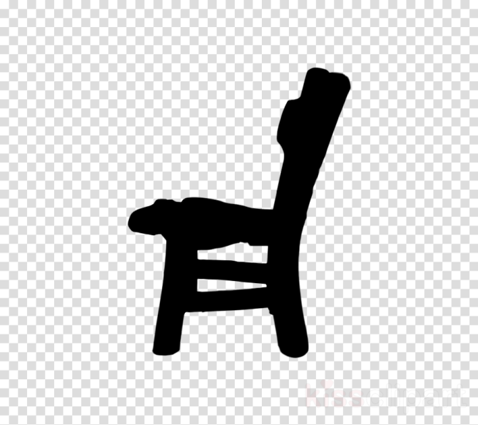 a black and white silhouette of a chair