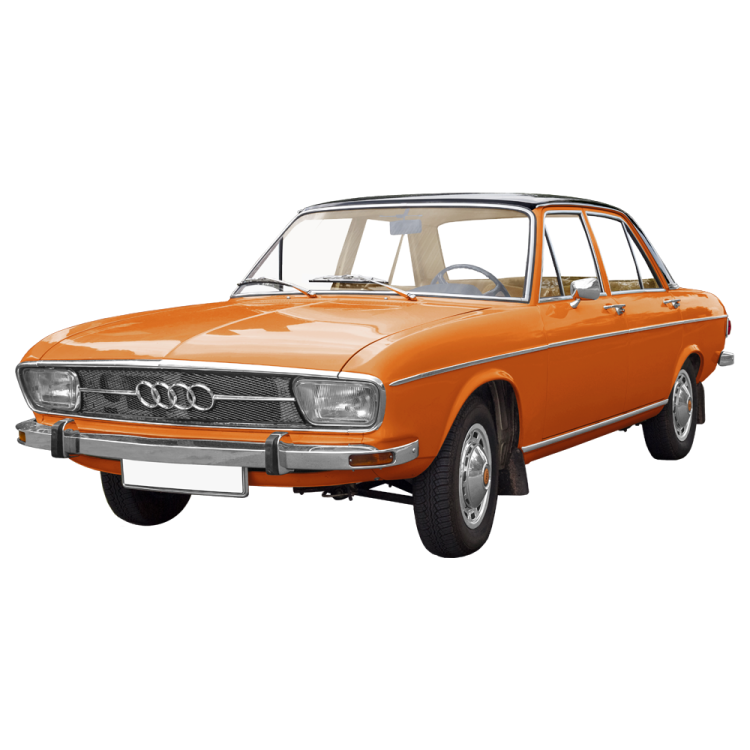 an orange car on a white background