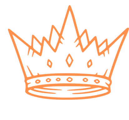 a crown with flames on it