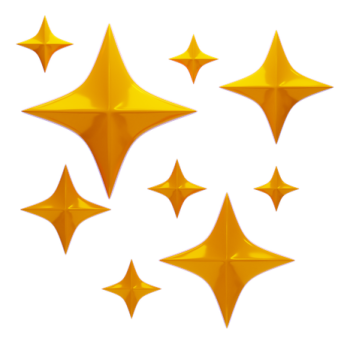 a group of yellow stars on a white background