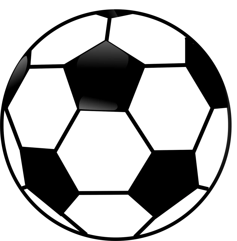 a black and white soccer ball