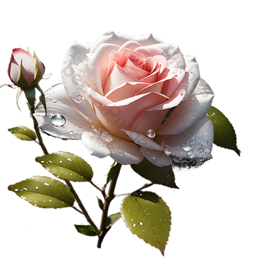 a white rose with water droplets on it