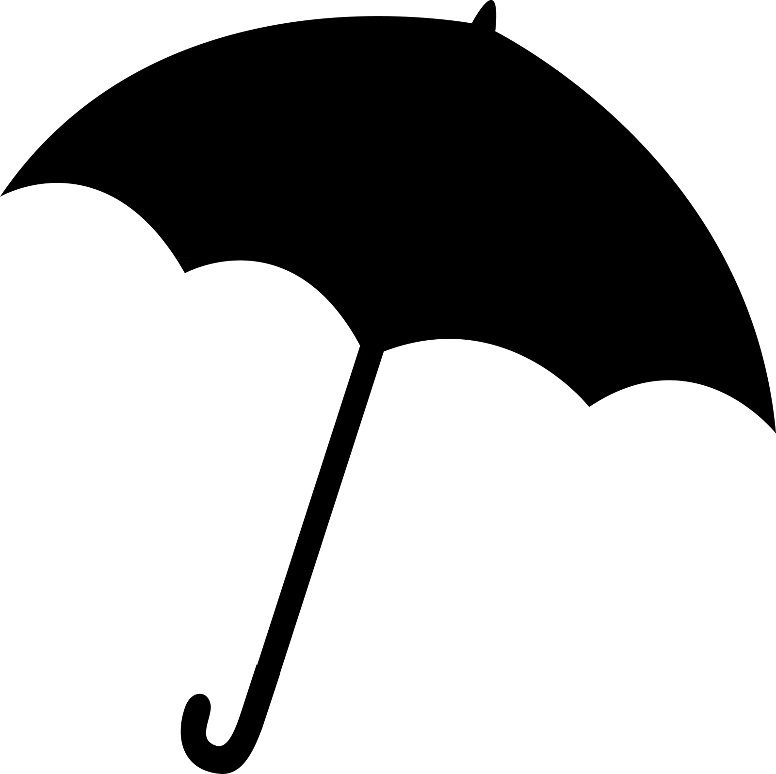 a black and white umbrella
