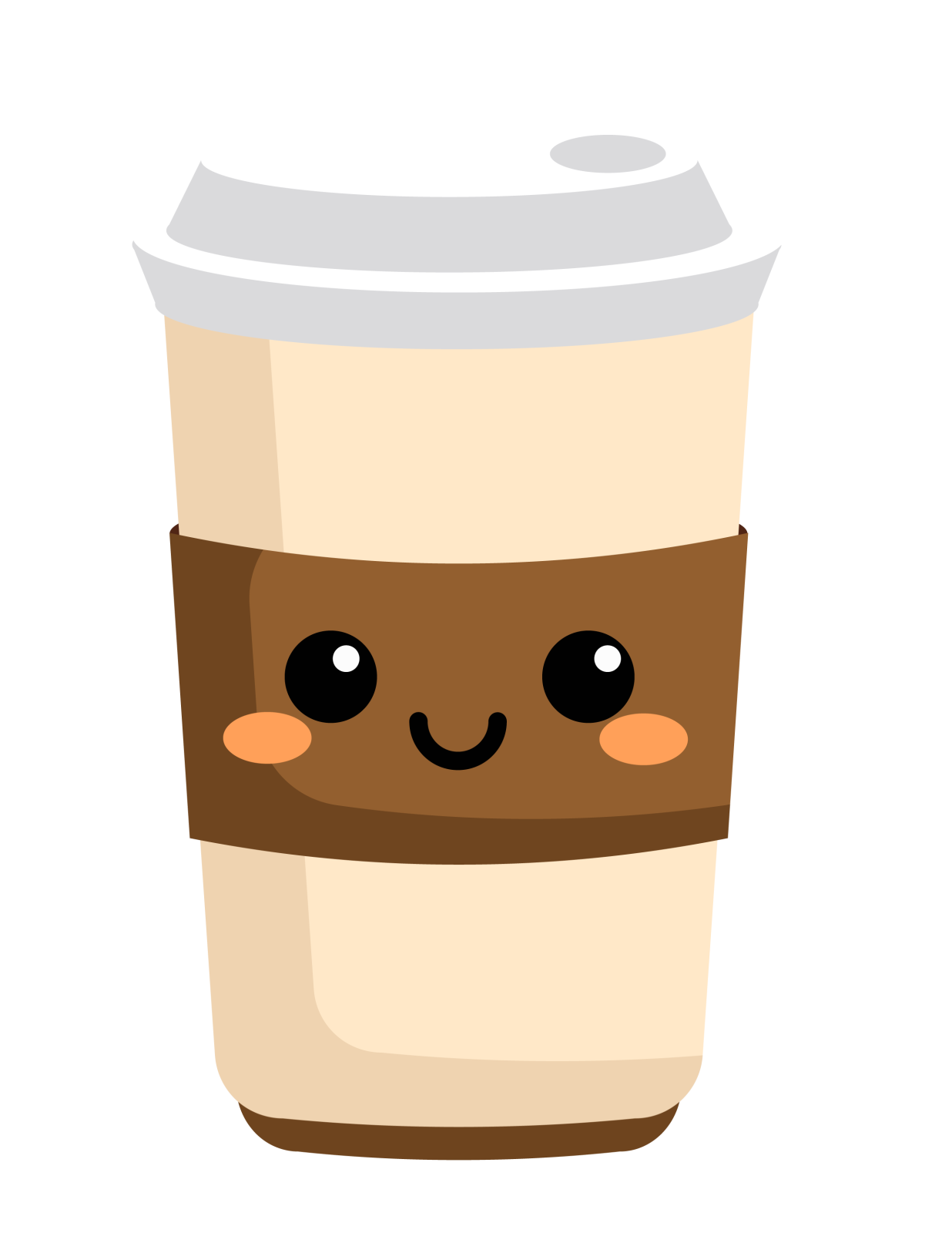a coffee cup with a smiley face on it