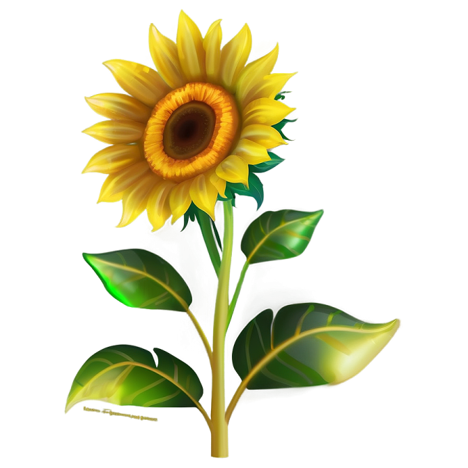 a yellow sunflower on a white background