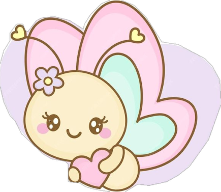 a cute little angel with wings on her back
