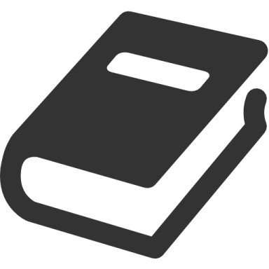 a black and white book icon