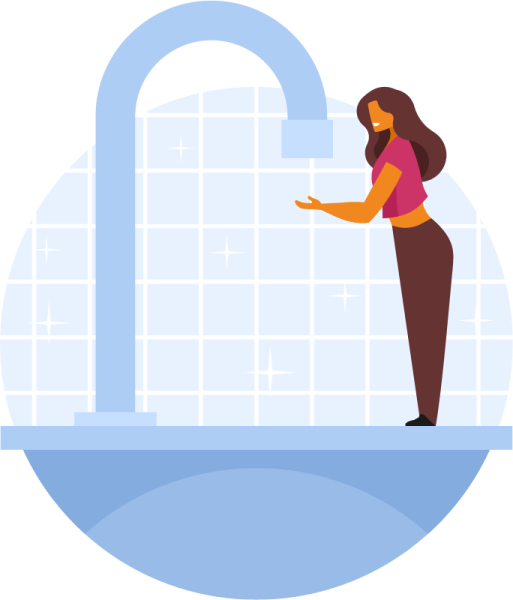 a woman standing in front of a gate