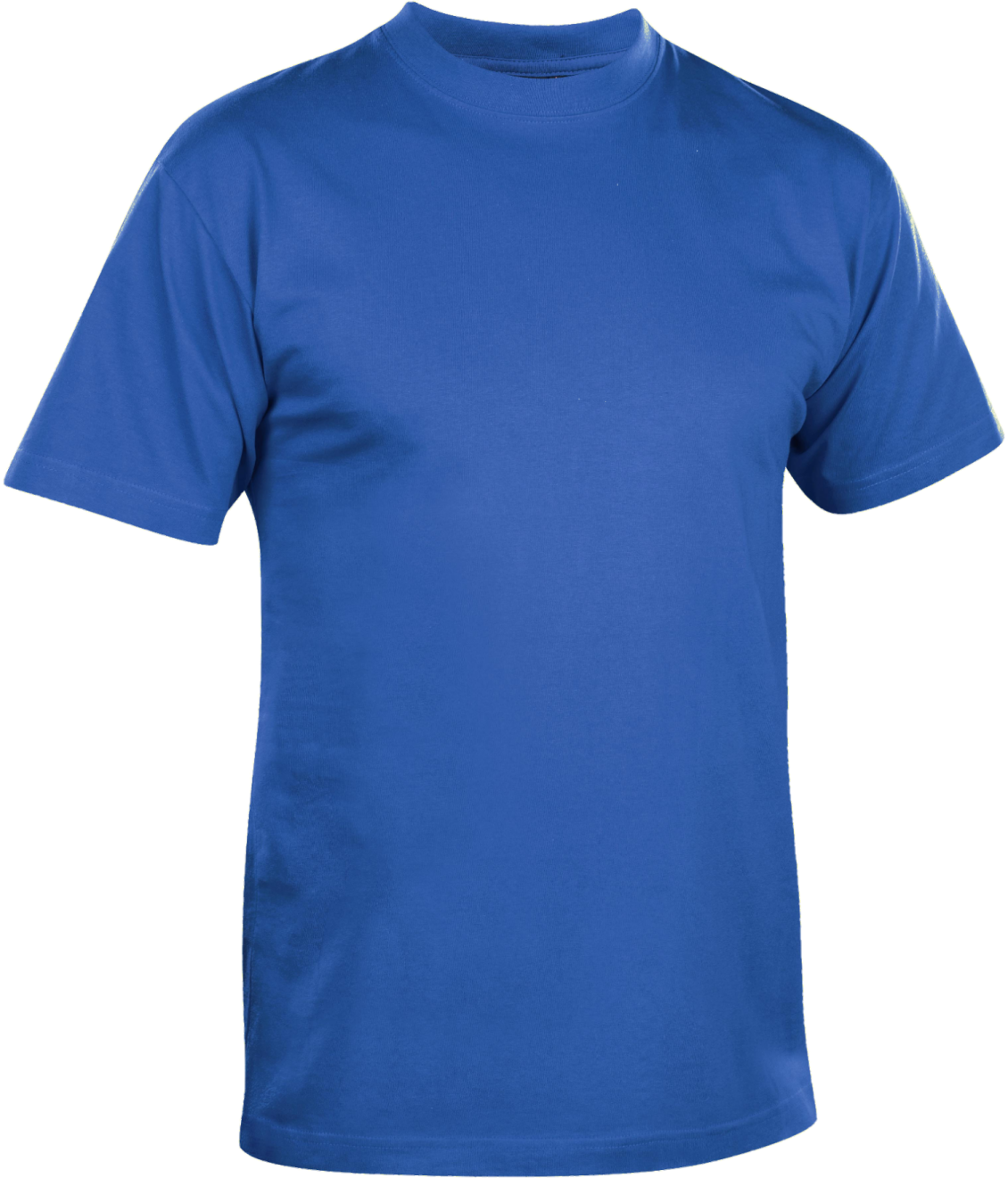 a royal blue t - shirt on a white background