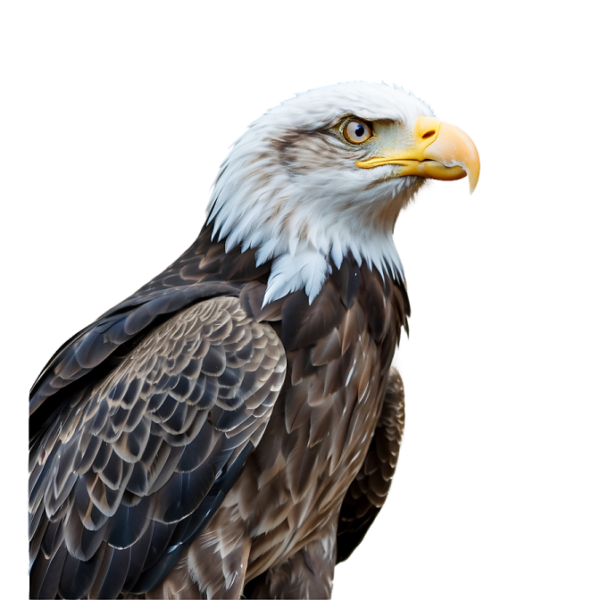 a close up of an eagle on a white background