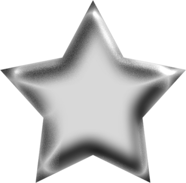 a silver star on a white background