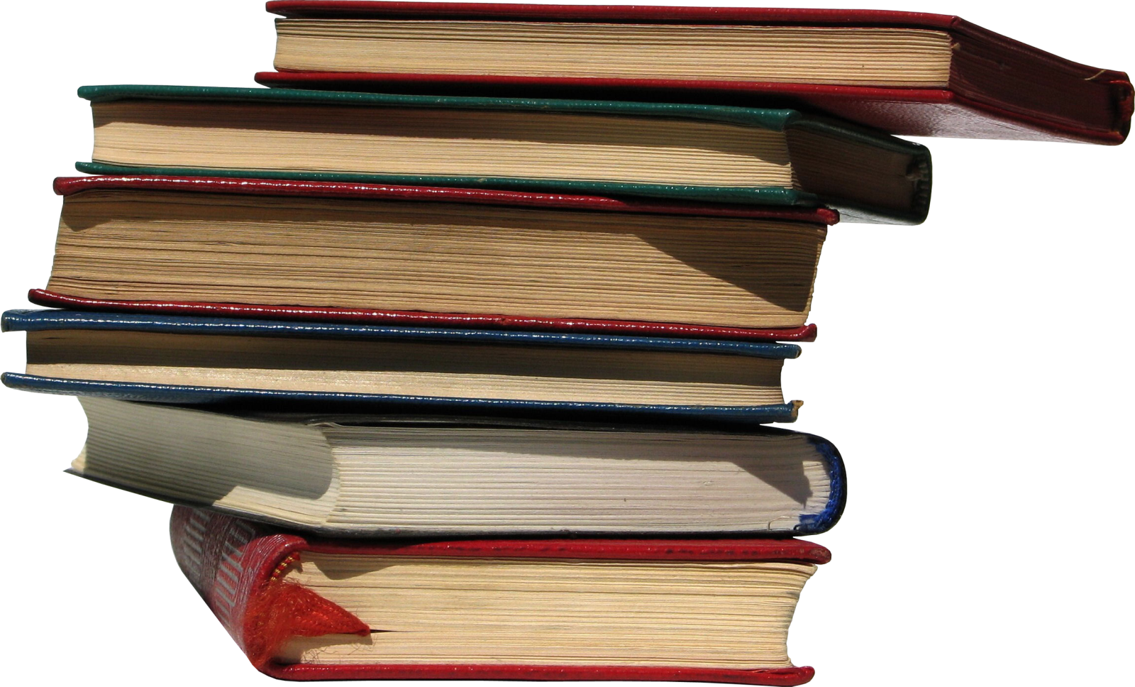 a stack of books on a white background