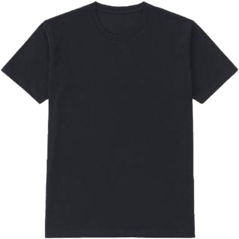 a black t - shirt on a white background