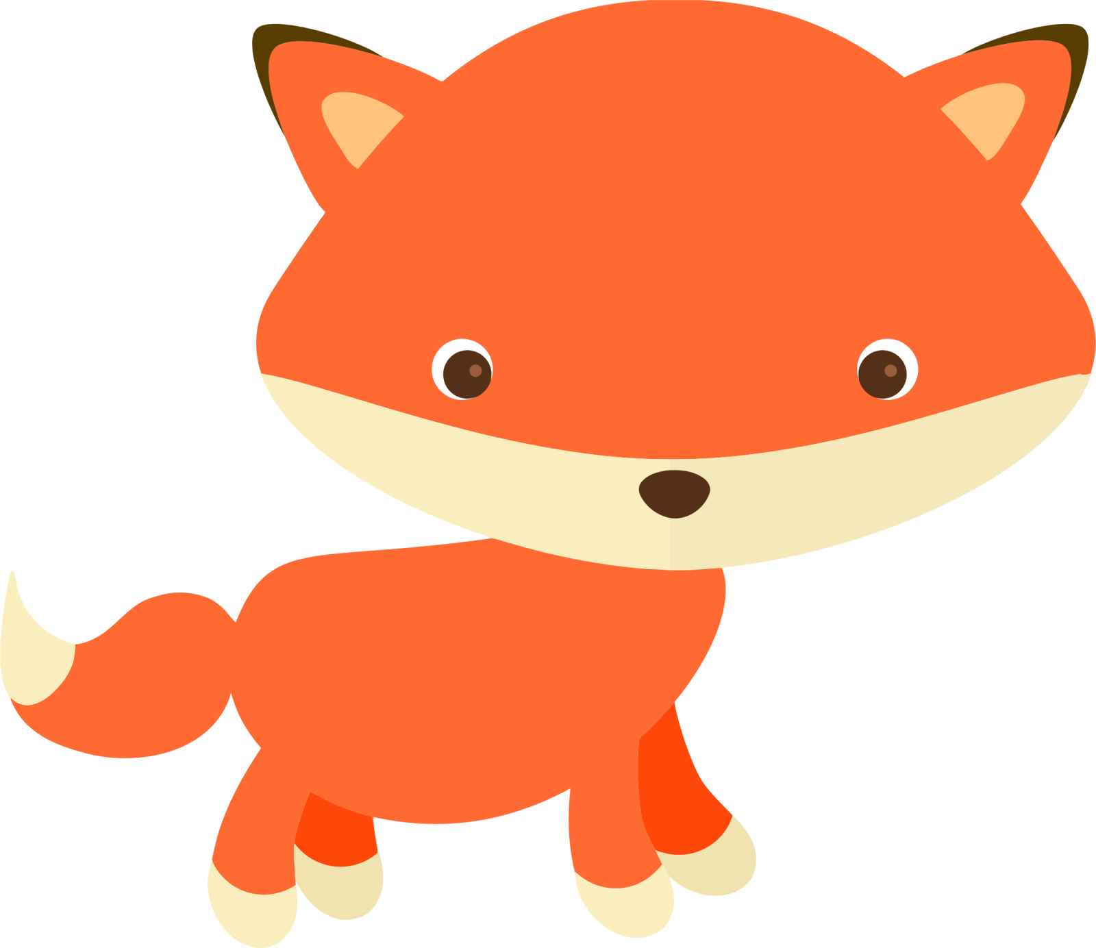 a red fox with brown eyes