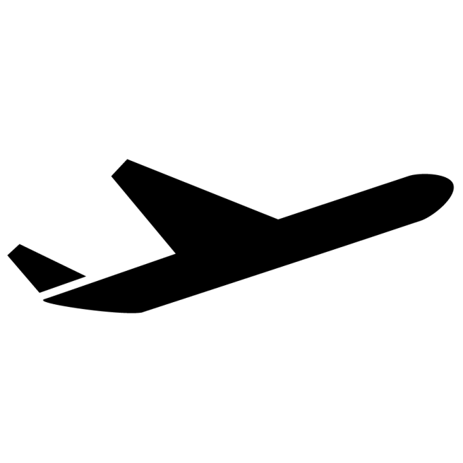 a black and white silhouette of an airplane