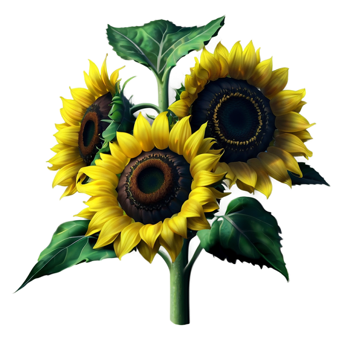 a bunch of sunflowers