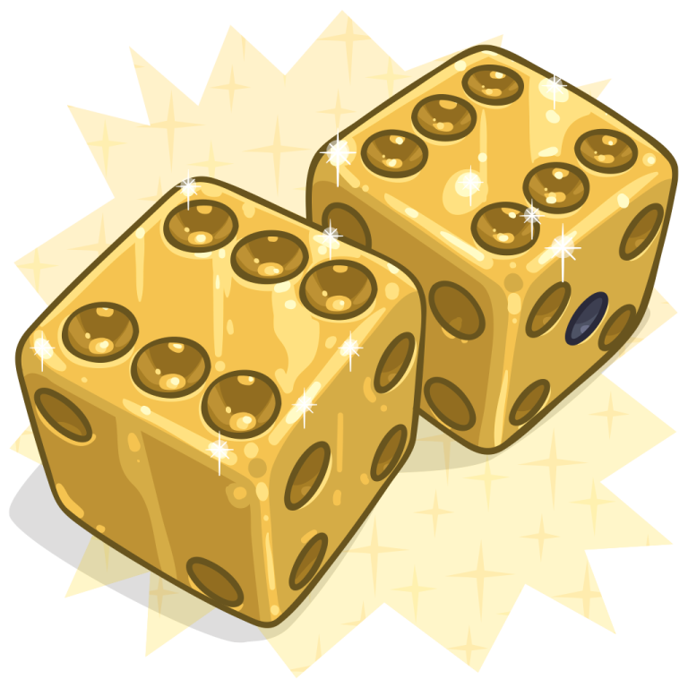 a pair of dice on a white background
