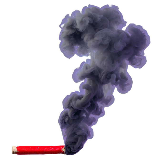 black smoke on a white background