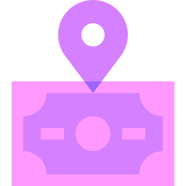 a map with a pin on it