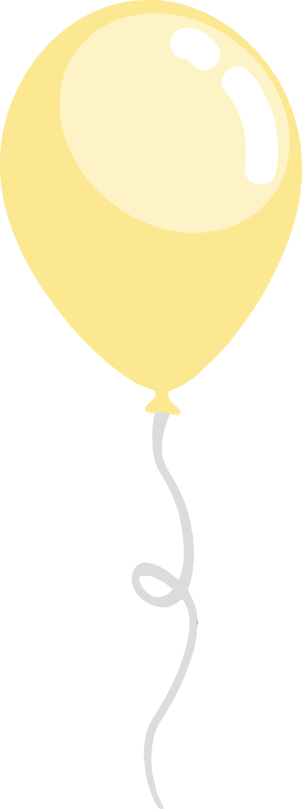 a yellow balloon on a white background