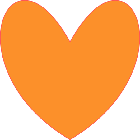 an orange heart