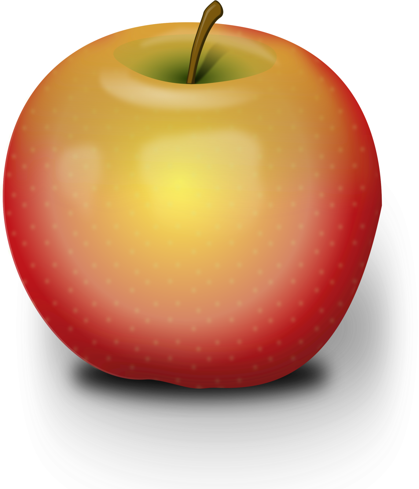 an apple on a white background