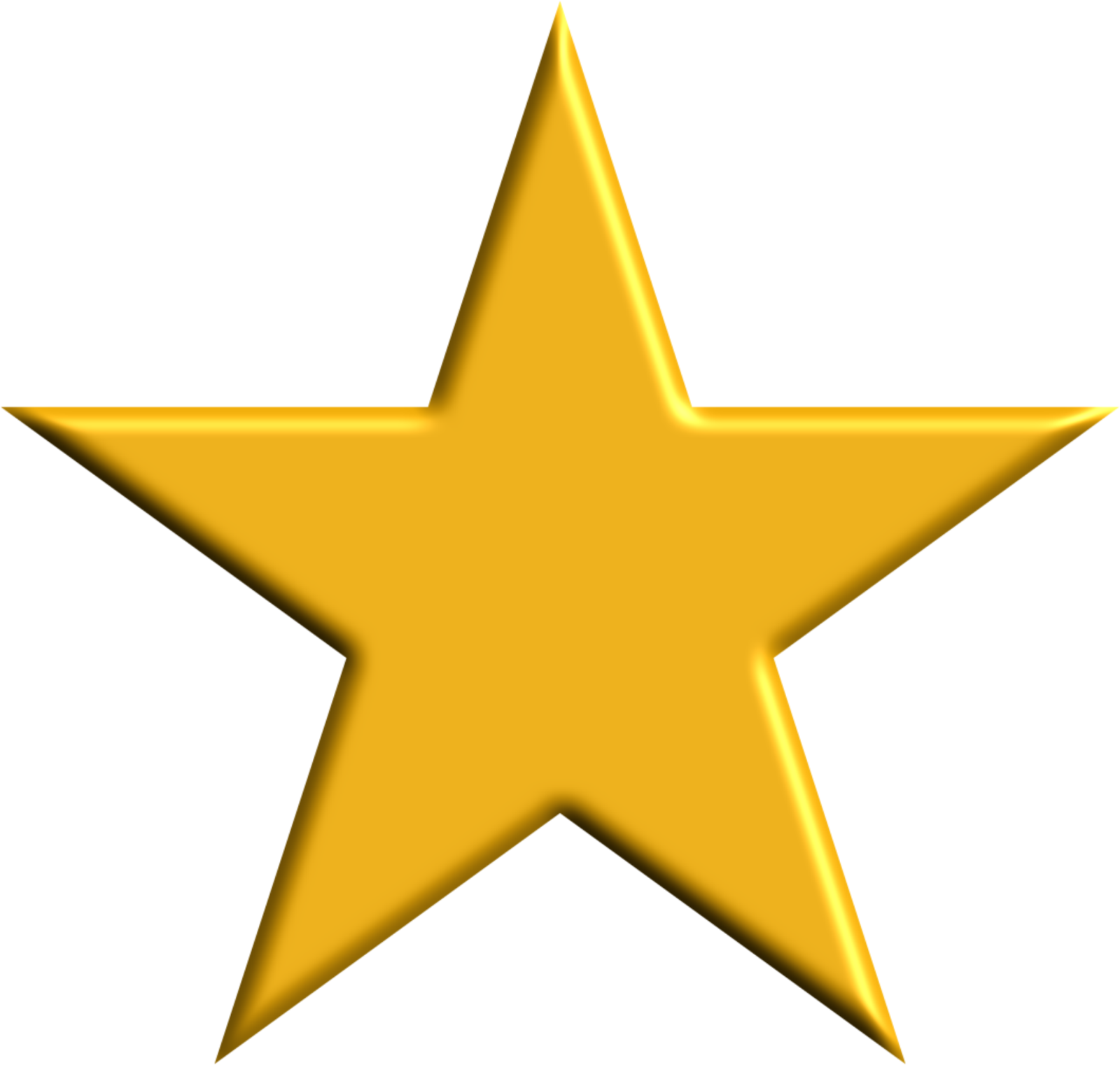 a gold star on a white background