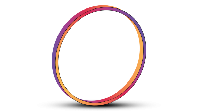 a colorful ring on a white background