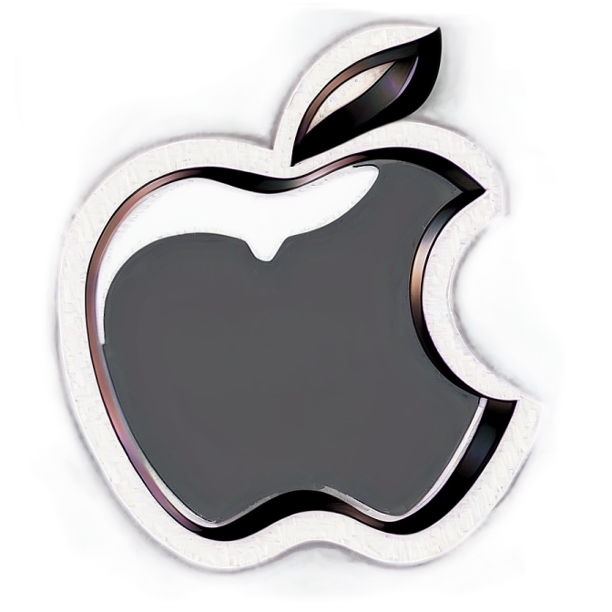 an apple logo on a white background