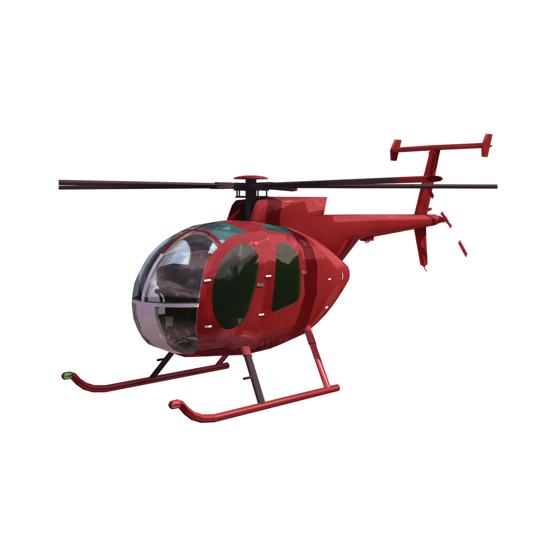 a red helicopter on a white background