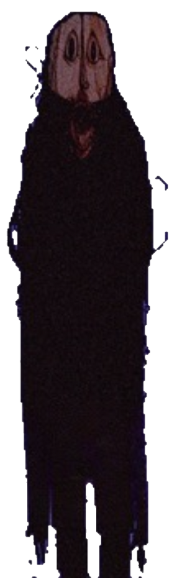 an image of a man in a black coat