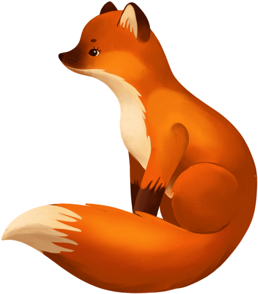 a red fox sitting on the ground