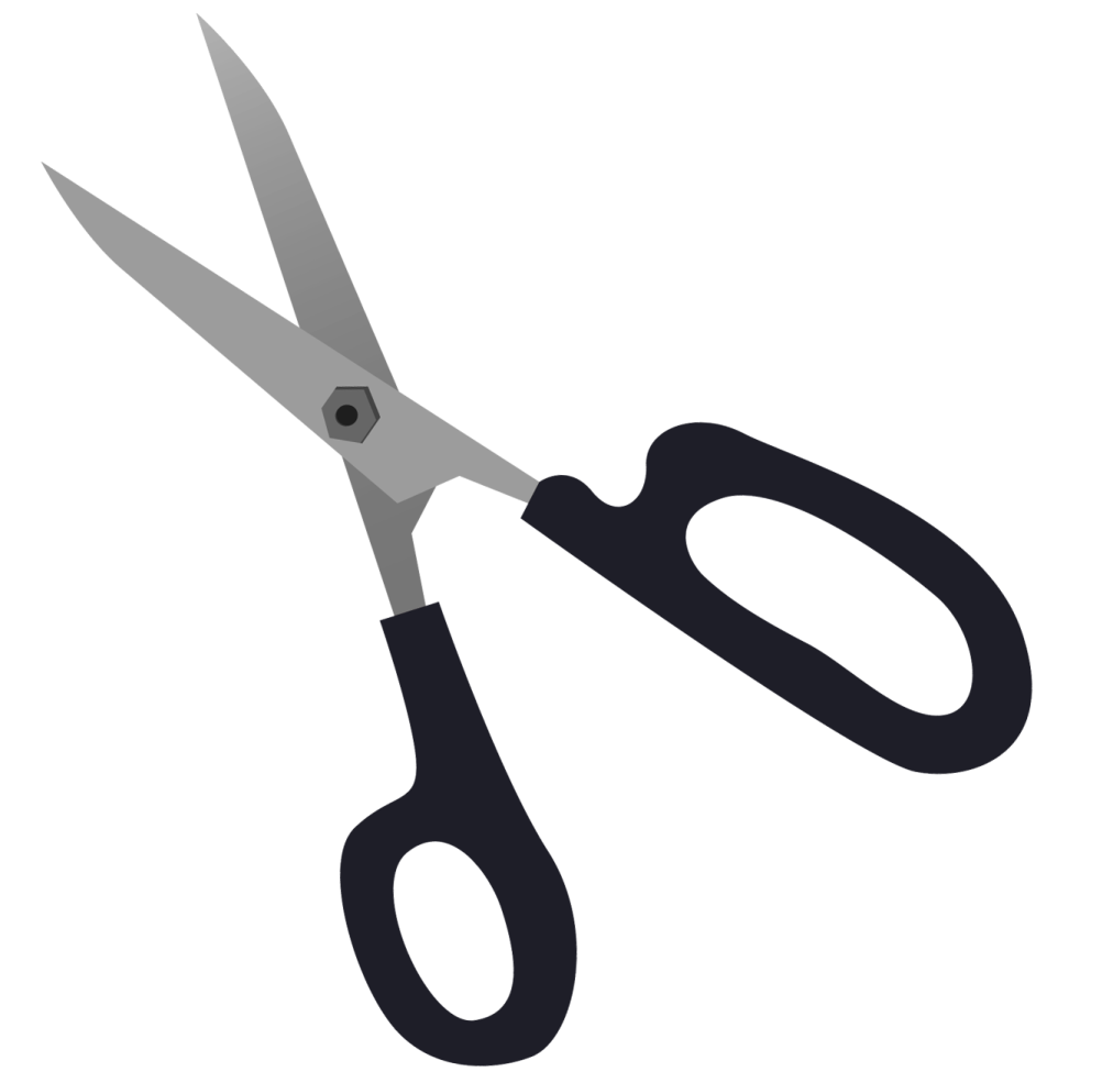 a pair of scissors on a white background