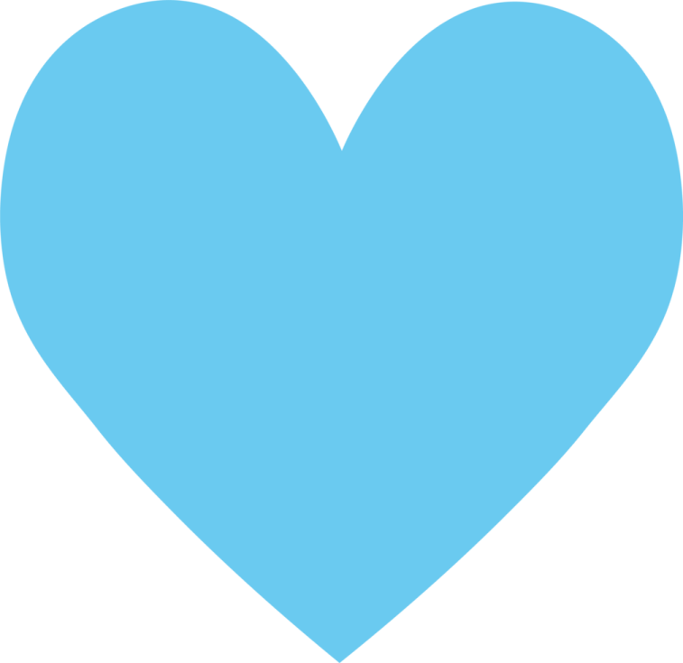 a blue heart on a white background