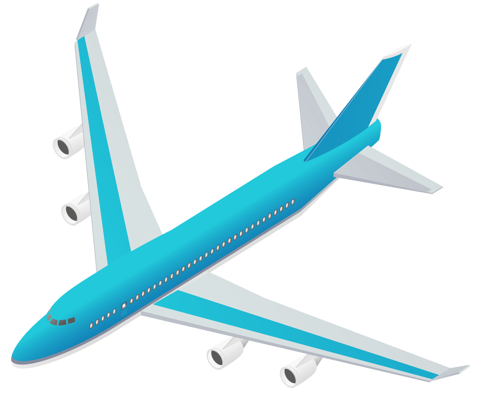 an airplane on a white background