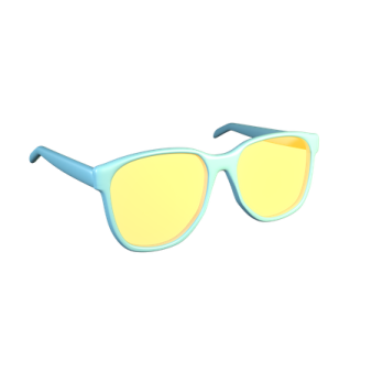 a pair of sunglasses with yellow lenses