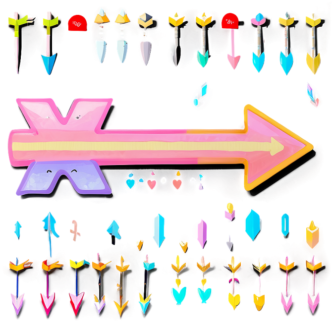 a bunch of different colored arrows