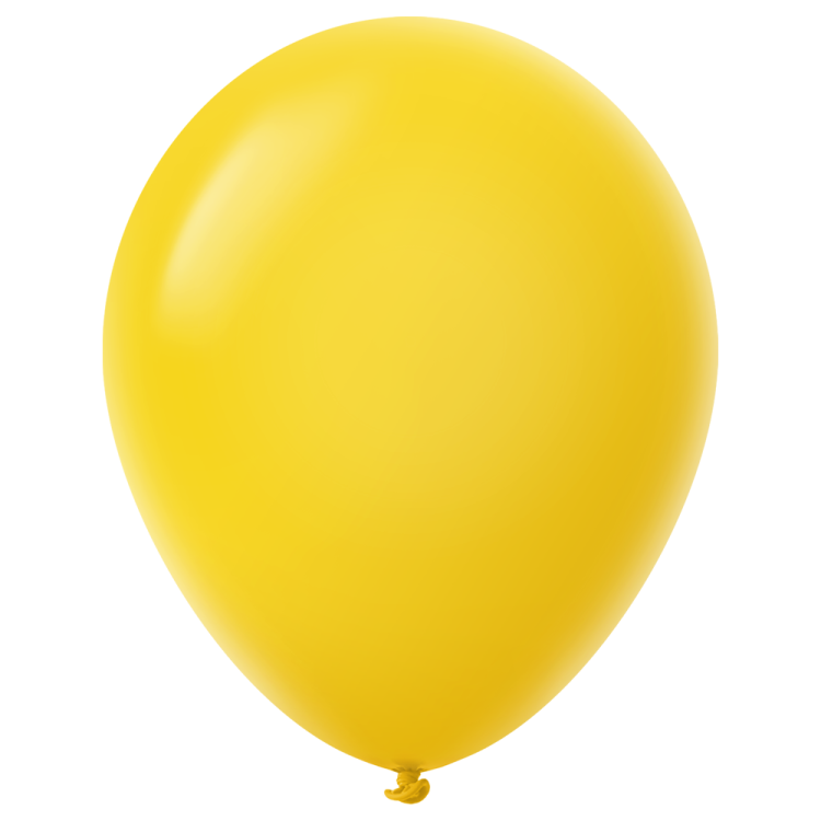 a yellow balloon on a white background