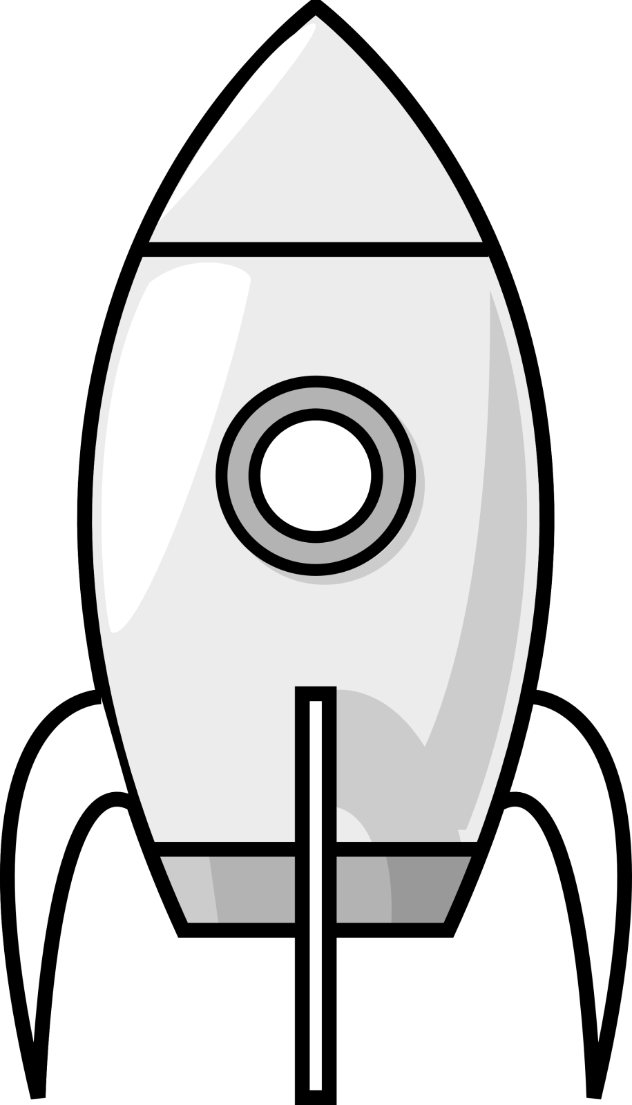 a black and white image of a rocket