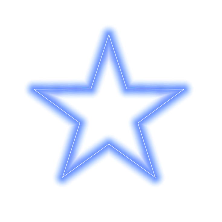 a blue star on a white background