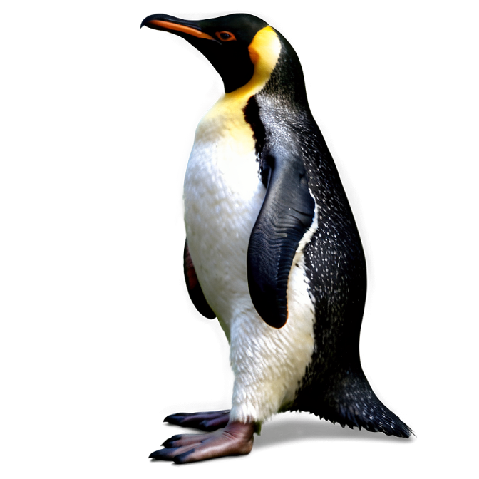 a close up of a penguin on a white background