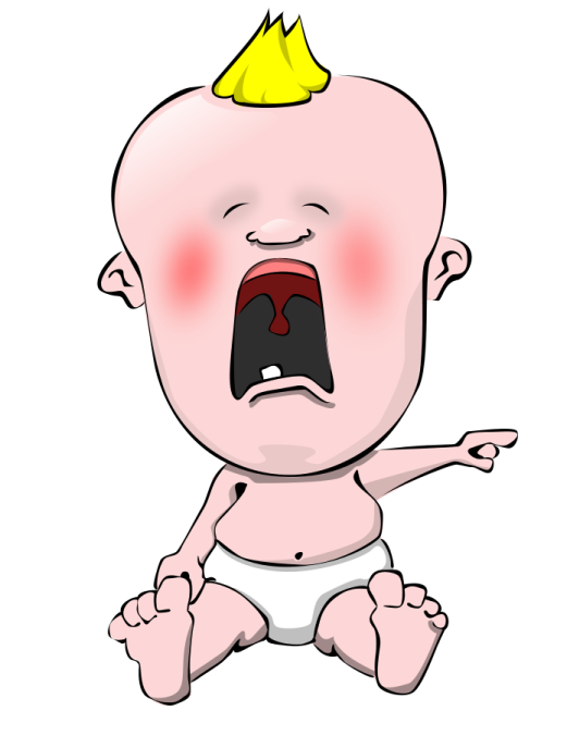 a cartoon baby with a yellow crown on his head