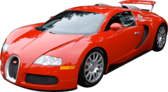 a red sports car on a white background