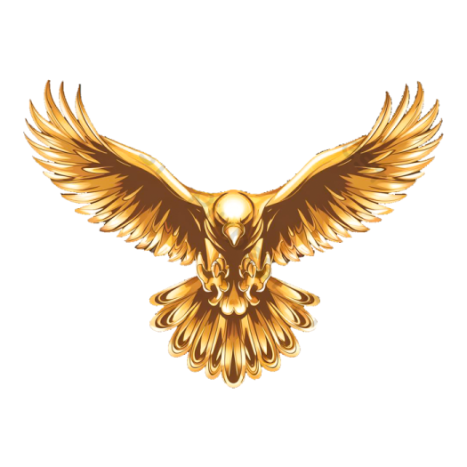 a golden eagle with its wings spread